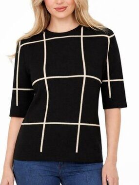 Wrapper Women's Elbow Sleeve Sweater Size L, Color Black